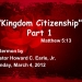 Kingdom Citizenship Part 1
