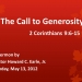 The Call to Generosity