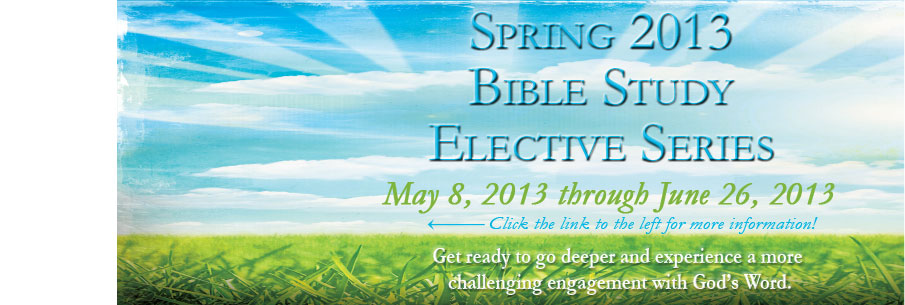 2013 Spring Bible Study Elective Series